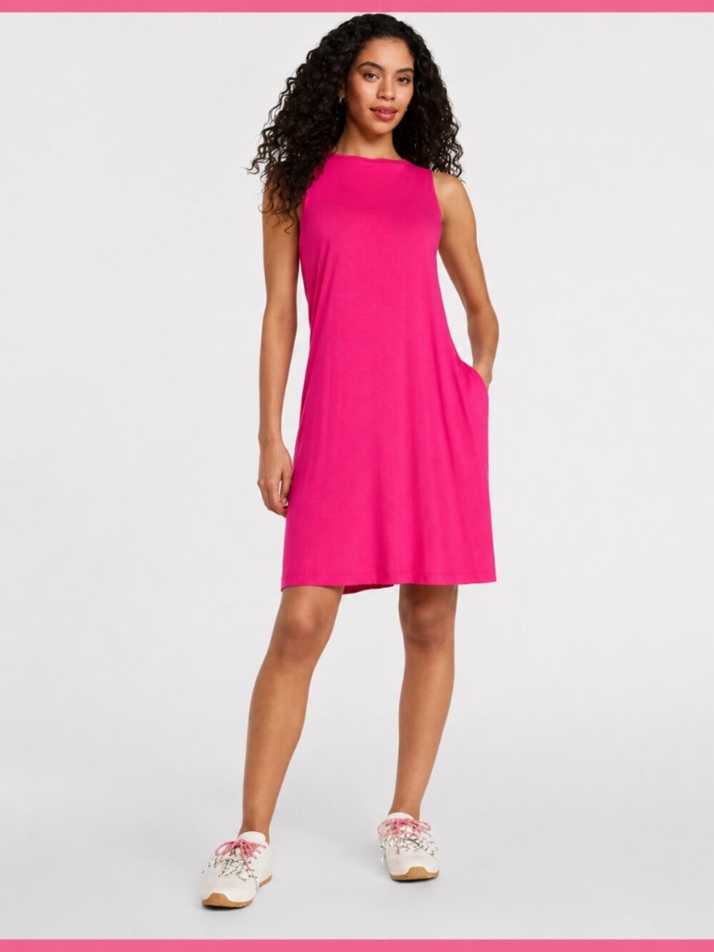 Women's Time and Tru Pink Sleeveless Dress XS multiple